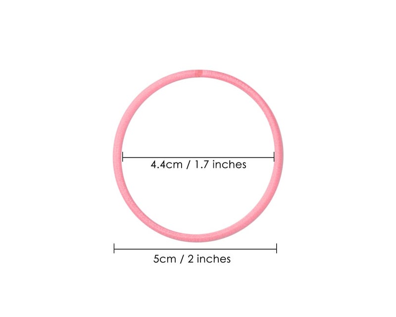 DS.DISTINCTIVE STYLE DS. DISTINCTIVE STYLE Hair Ties 50 Pieces 2.5 mm Elastic Hair Bands Hair Rubber Bands Ponytail Holders (Pink) - Image 2